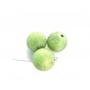 DISPONIBIL 1 BUCATA - Margele acril sidefate verde pal sfere 20mm