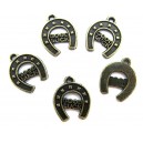 (2 buc.) Charm potcoava bronz antic 17*14mm