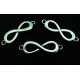 CO188 - Conector semn infinit argintiu antic 40*12mm