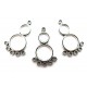 DISPONIBIL 1 SET CU 4 BUCATI - CH47 - Chandelier semn infinit argintiu antic 30*19mm