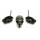 (1 pereche) Baza cercei skull bronz antic