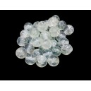 MSCR8mm-48 - (10 buc.) Margele crackle clear si alb sfere 8mm