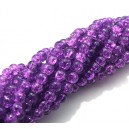 (10 buc.) Margele crackle mov sfere 4mm
