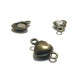 IM06 - Inchizatoare cu magnet inimioara bronz antic 18*10mm