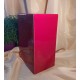 UNICAT - XCER21 - Vaza ceramica rosie cu frunze albe 30*20*14cm