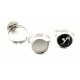 Baza inel reglabil platou argintiu inchis 14mm 