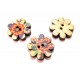 NLF35 - Nasturi lemn pictati floare 20mm