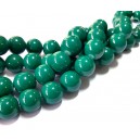 MS21 - Margele sticla verde rece sfere 16mm