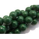 MS23 - Margele sticla verde padure sfere 12mm