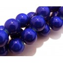 MS60 - Margele sticla albastru cobalt sfere 16mm