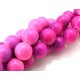 DISPONIBIL 1 SET CU 24 BUCATI - MS112 - Margele sticla nuante roz intens sfere 12mm