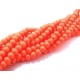 MS165 - (10 buc.) Margele sticla portocaliu neon sfere 4mm