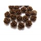 CRT11-01 - Cabochon rasina trandafir maro inchis 11mm
