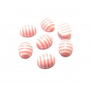 CRD10*8-10 - Cabochon rasina dungi roz si albe 10*8mm - STOC LIMITAT!!!