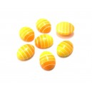 CRD10*8-18 - Cabochon rasina dungi portocalii si albe 10*8mm - STOC LIMITAT!!!