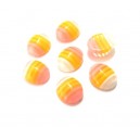 CRD10*8-23 - Cabochon rasina dungi roz si portocalii 10*8mm - STOC LIMITAT!!!