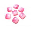 CRD10*10-14 - Cabochon rasina dungi roz si albe 10*8mm - STOC LIMITAT!!!