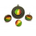 CSP12mm-03 - Cabochon sticla print 12mm