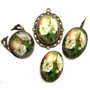 CSP25*18mm-03 - Cabochon sticla print 25*18mm