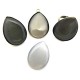 Cabochon sticla cat eye lacrima gri 25*18mm