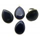 Cabochon sticla cat eye lacrima bleumarin 25*18mm