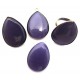 Cabochon sticla cat eye lacrima mov lavanda 25*18mm