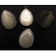 Cabochon sticla cat eye lacrima alba 25*18mm