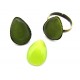 Cabochon sticla cat eye lacrima verde crud 18*13mm