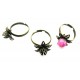 BI89 - Baza inel reglabila floare bronz antic 16mm