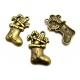 CP484 - Charm cizmulita cu cadouri bronz antic 29*18mm