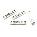 CO232 - Conector smile argintiu antic 27*6mm