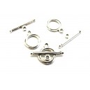 IT40 - Inchizatoare toggle argintiu antic 17*13mm