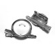DISPONIBIL 1 SET CU 17 BUCATI - BB101 - Baza 2 in 1 agrafa si brosa argintiu inchis platou 29mm