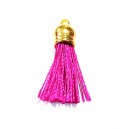 CIC-A-20 - Ciucuri matasosi roz fucsia capacel auriu 40mm 