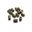 DI200 - (2 buc.) Distantier tub bronz antic 7*4mm