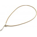 Colier snur poliester cerat capuccino 46cm - STOC LIMITAT!!!