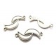 CO262 - Conector semilune argintiu antic 37*14mm