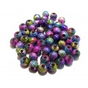 Margele acril stardust multicolor sfere 6mm