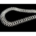 LD16 - (0.50 metri) - Lant decorativ impletit argintiu 12mm