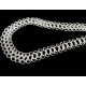 LD16 - (0.50 metri) - Lant decorativ impletit argintiu 12mm