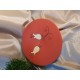 UNICAT - XCER31 - Platou centro ceramica rosu indian cu lalele 37*7cm