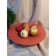 UNICAT - XCER31 - Platou centro ceramica rosu indian cu lalele 37*7cm