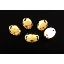 ACC33 - Accesoriu de cusut oval galben miere 10*8mm