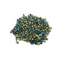 STR2.0-2.1mm - (10 buc.) Strasuri conice cristale albastru turcoaz 2.0-2.1mm