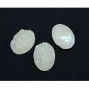 CRS29 - Cabochon rasina druzy ivory 25*18mm